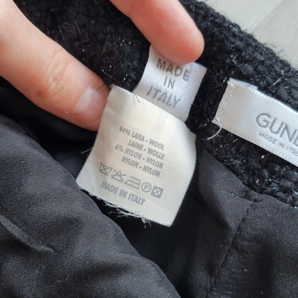 Gunex black wool tweed skirt - Picture 6 of 7